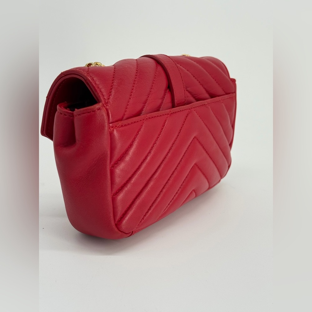 Saint Laurent Shevron College Baby Leather Crossbody Bag - Picture 9 of 16